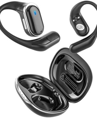 Open Ear Wireless Earbuds Bluetooth Headphones, 40Hrs Playtime Stereo Sound Earphones with IP7 Waterproof Ear Buds for Fitness/Travel